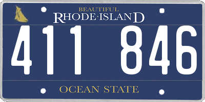 RI license plate 411846