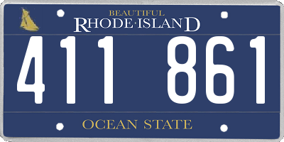 RI license plate 411861