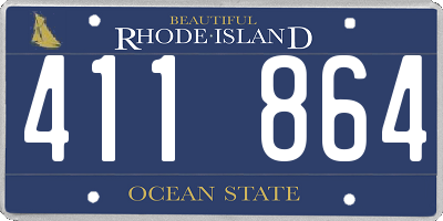 RI license plate 411864