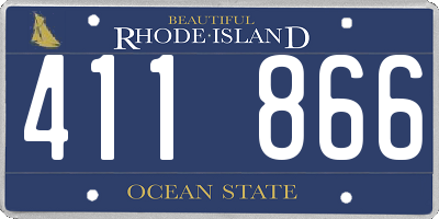 RI license plate 411866