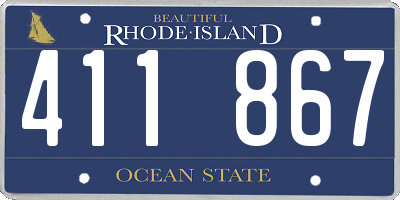 RI license plate 411867