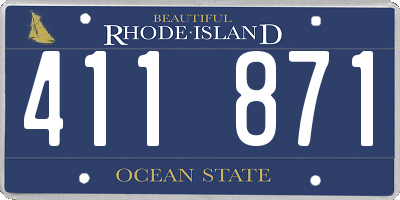 RI license plate 411871