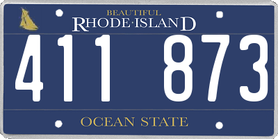RI license plate 411873