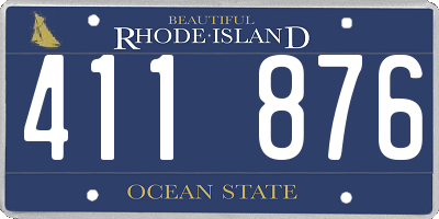 RI license plate 411876