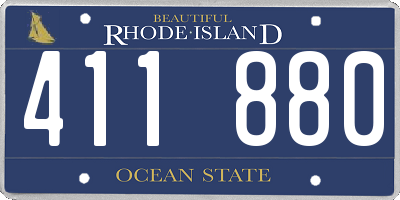 RI license plate 411880