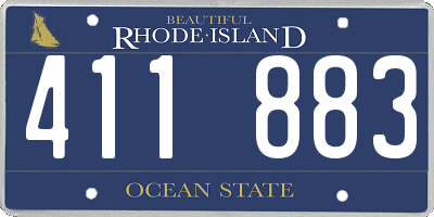 RI license plate 411883