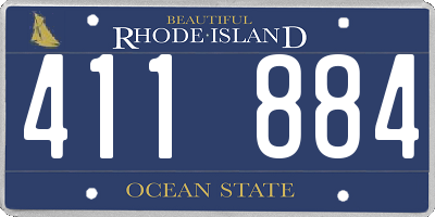 RI license plate 411884