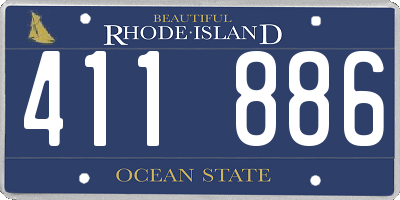RI license plate 411886