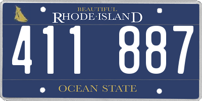 RI license plate 411887