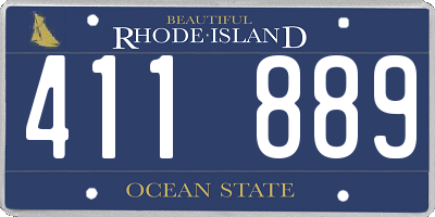 RI license plate 411889
