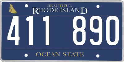 RI license plate 411890