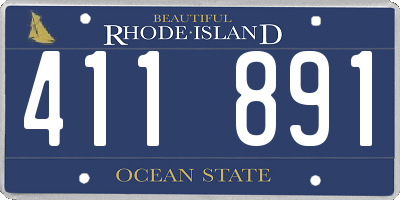 RI license plate 411891