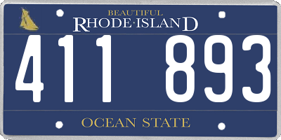 RI license plate 411893