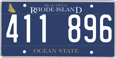 RI license plate 411896