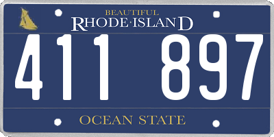 RI license plate 411897