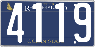 RI license plate 4119