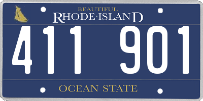 RI license plate 411901