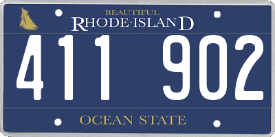RI license plate 411902