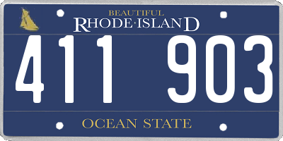RI license plate 411903