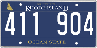RI license plate 411904