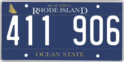 RI license plate 411906