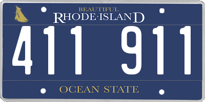 RI license plate 411911