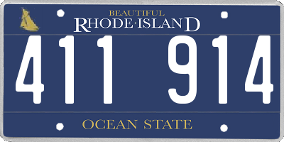 RI license plate 411914