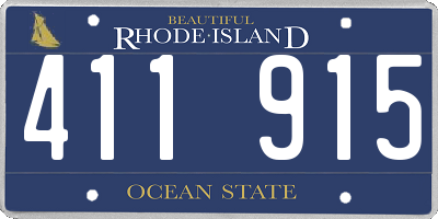 RI license plate 411915