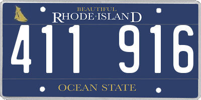 RI license plate 411916