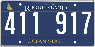 RI license plate 411917
