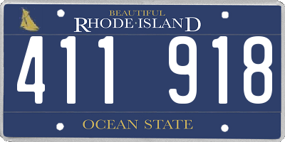RI license plate 411918