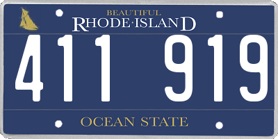 RI license plate 411919
