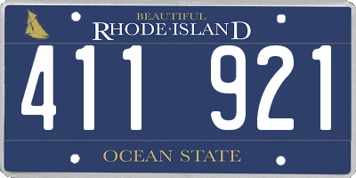 RI license plate 411921