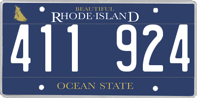RI license plate 411924