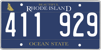 RI license plate 411929