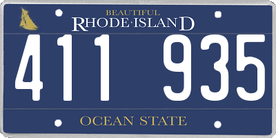 RI license plate 411935