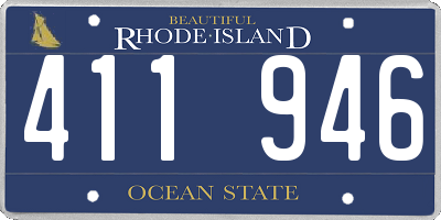 RI license plate 411946
