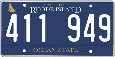 RI license plate 411949