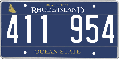 RI license plate 411954