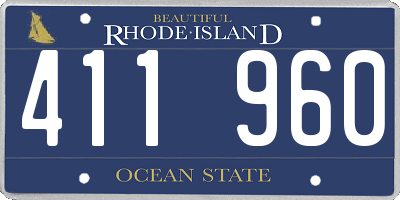 RI license plate 411960