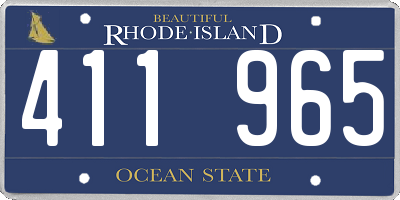 RI license plate 411965