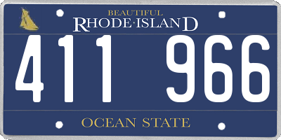 RI license plate 411966