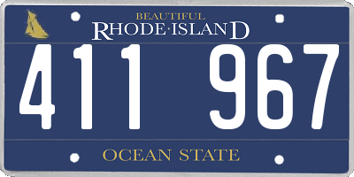 RI license plate 411967