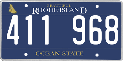 RI license plate 411968