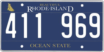 RI license plate 411969