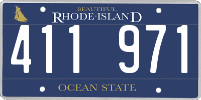RI license plate 411971