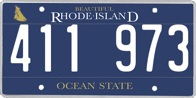 RI license plate 411973