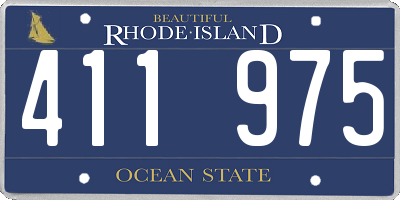 RI license plate 411975