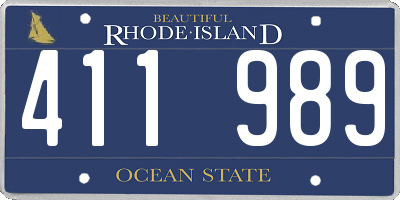 RI license plate 411989