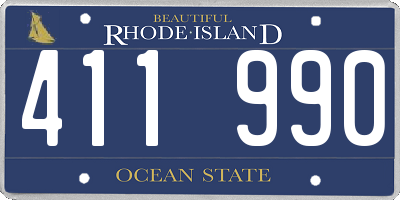 RI license plate 411990